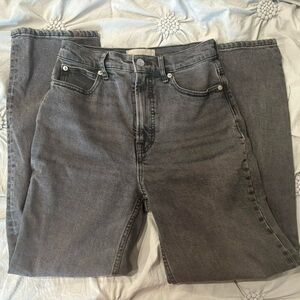 Everlane Washed Black Straight Jeans